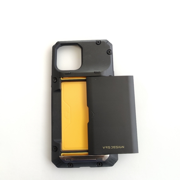 iPhone 12 Pro Max Black Hard shell Phone case cover protector with Card Wallet - Picture 2 of 3